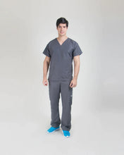 Cargar imagen en el visor de la galería, uniforme medico para hombre color gris plomo