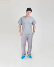 Cargar imagen en el visor de la galería, uniforme medico para hombre color gris