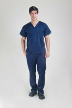 Cargar imagen en el visor de la galería, uniforme medico de hombre color azul marino
