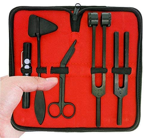 tamaño de kit neurologico color negro con estuche