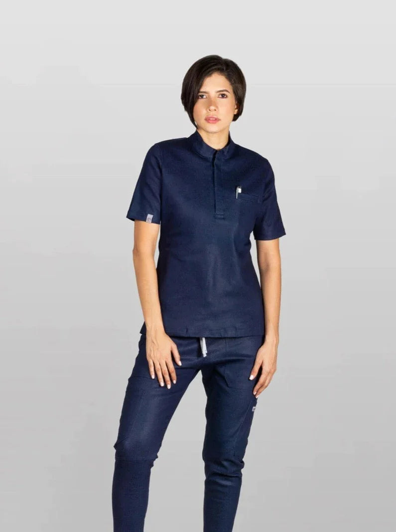 Edición Denim - Scrub Mao de Mujer