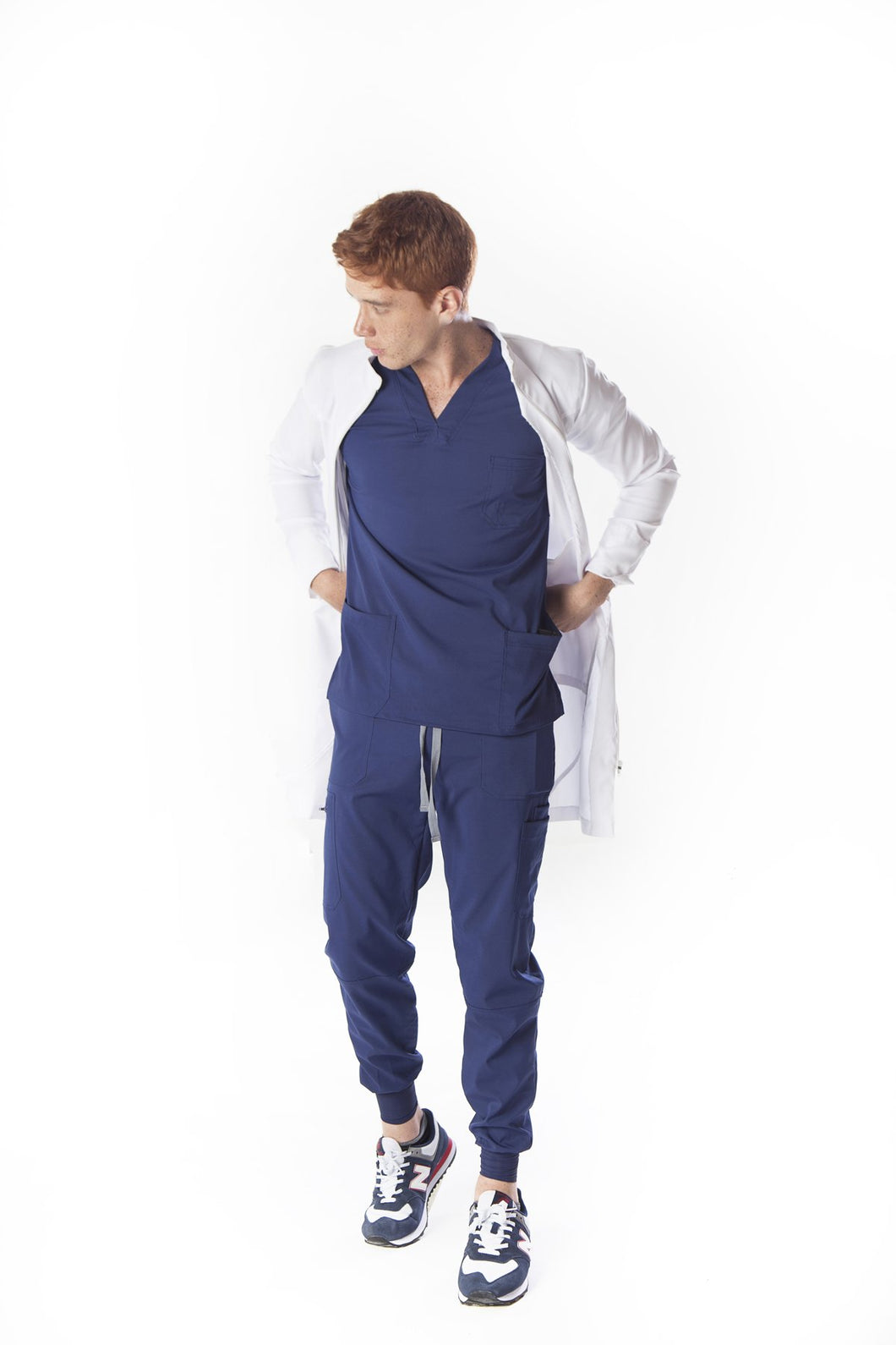 bata de medico elite hombre abierta